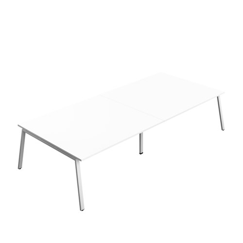 Synergy Meeting Table (FSC) : A-Frame Leg : 3600 1600 White/Silver