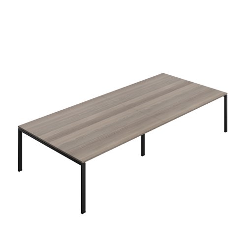 Synergy Meeting Table (FSC) : Goal Post Leg : 3600 1600 Grey Oak/Black
