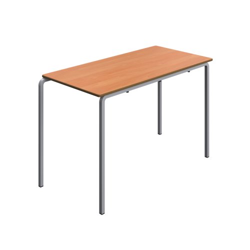 Titan Crush Bent Frame Table 1200x600x760 :Beech/Grey