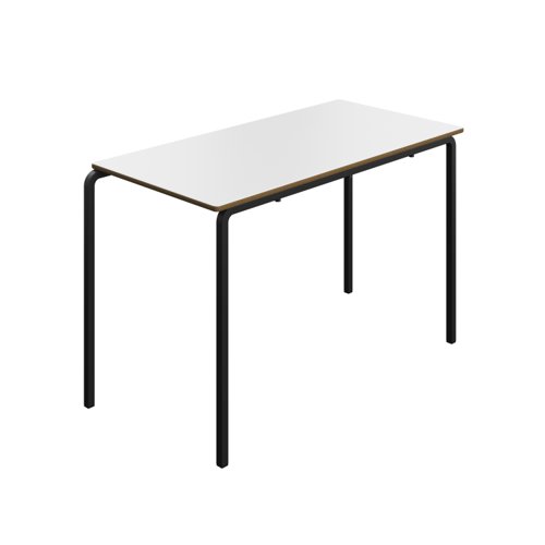 Titan Crush Bent Frame Table 1200x600x760 White/Black