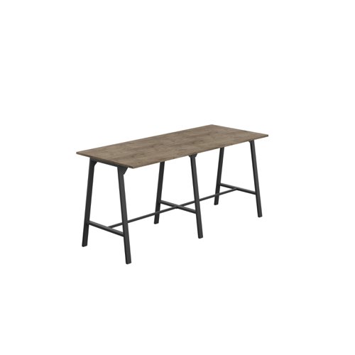 Titan High Maker Rectangular Table (FSC) 1200 X 1000 Black/Grey Nebraska Oak