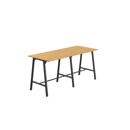 Titan High Maker Rectangular Table (FSC) 1200 X 1000 Black/Sorano Oak