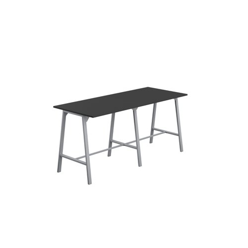 Titan High Maker Rectangular Table (FSC) 1200 X 1000 Silver/Black