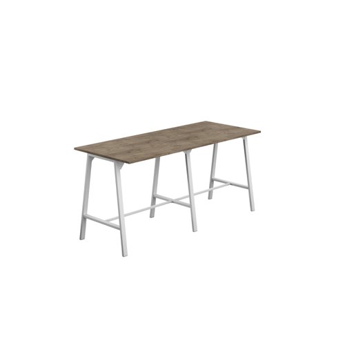 Titan High Maker Rectangular Table (FSC) 1200 X 1000 White/Grey Nebraska Oak