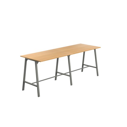 Titan High Maker Rectangular Table (FSC) 1500 X 1000 Anthracite/Ellmau Beech