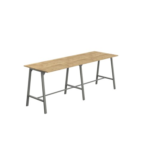 Titan High Maker Rectangular Table (FSC) 1500 X 1000 Anthracite/Natural Nebraska Oak