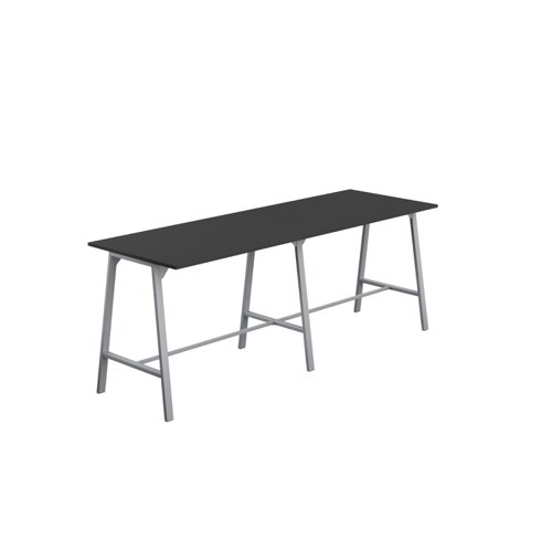 Titan High Maker Rectangular Table (FSC) 1500 X 1000 Silver/Black