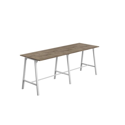 Titan High Maker Rectangular Table (FSC) 1500 X 1000 White/Grey Nebraska Oak