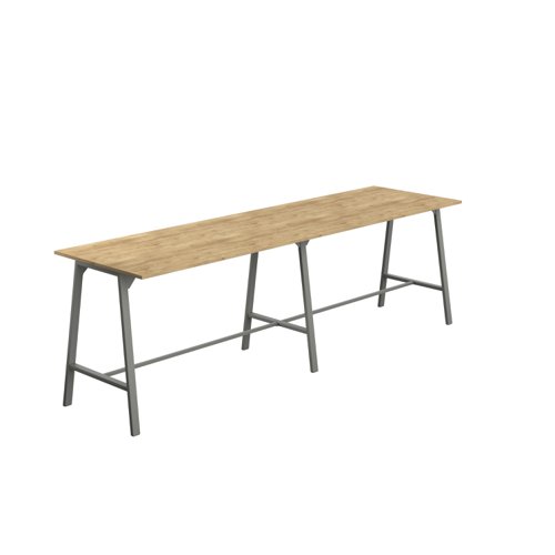 Titan High Maker Rectangular Table (FSC) 1800 X 1000 Anthracite/Natural Nebraska Oak