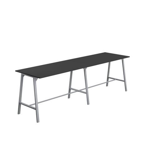 Titan High Maker Rectangular Table (FSC) 1800 X 1000 Silver/Black