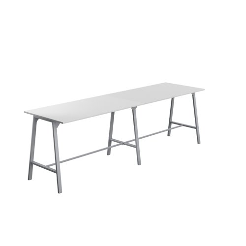 Titan High Maker Rectangular Table (FSC) 1800 X 1000 Silver/White