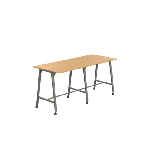 Titan Mobile High Maker Rectangular Table (FSC) 1200 X 1000 Anthracite/Ellmau Beech