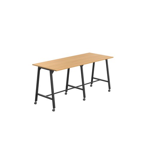 Titan Mobile High Maker Rectangular Table (FSC) 1200 X 1000 Black/Ellmau Beech