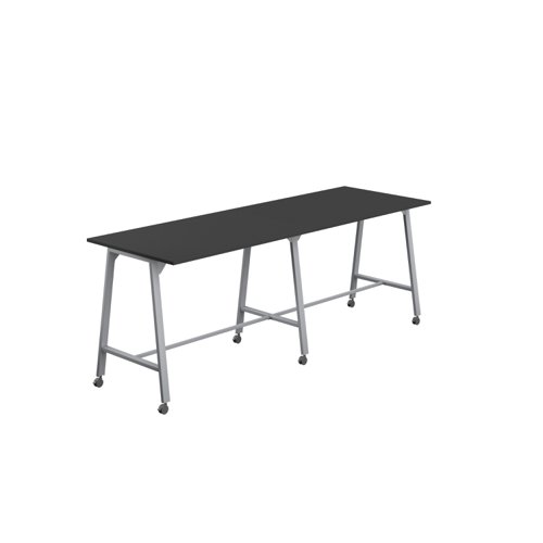 Titan Mobile High Maker Rectangular Table (FSC) 1500 X 1000 Silver/Black