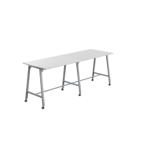 Titan Mobile High Maker Rectangular Table (FSC) 1500 X 1000 Silver/White