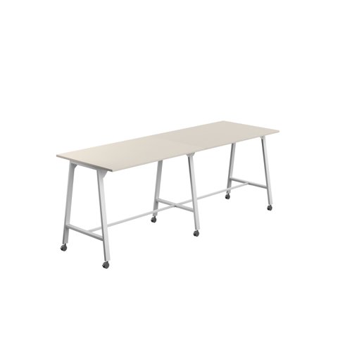 Titan Mobile High Maker Rectangular Table (FSC) 1500 X 1000 White/Grey