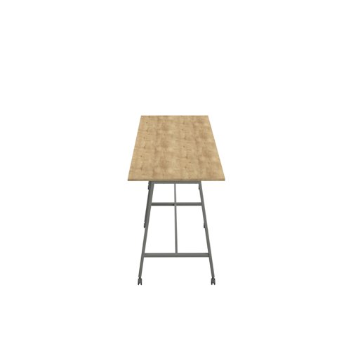 Titan Mobile High Maker Rectangular Table (FSC) 1800 X 1000 Anthracite/Natural Nebraska Oak
