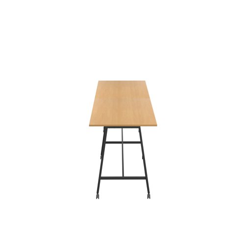 Titan Mobile High Maker Rectangular Table (FSC) 1800 X 1000 Black/Ellmau Beech