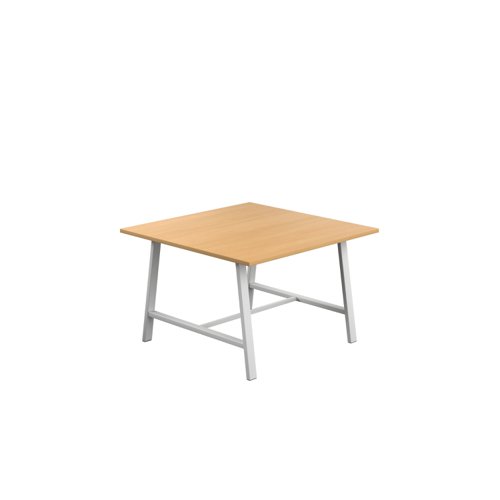 Titan Low Maker Rectangular Table (FSC) 1200 X 1000 White/Ellmau Beech