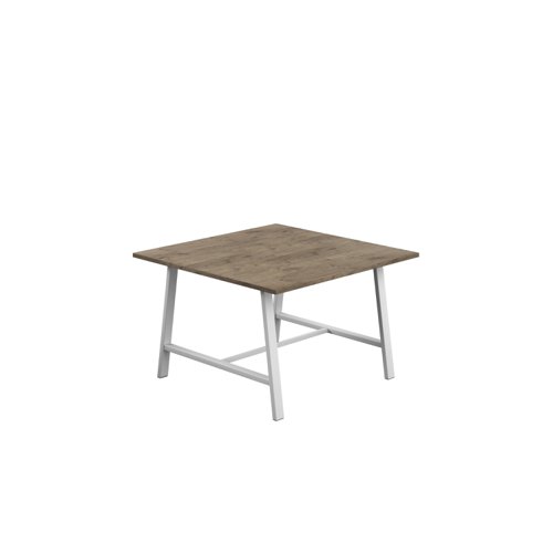 Titan Low Maker Rectangular Table (FSC) 1200 X 1000 White/Grey Nebraska Oak