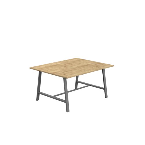 Titan Low Maker Rectangular Table (FSC) 1500 X 1000 Anthracite/Natural Nebraska Oak