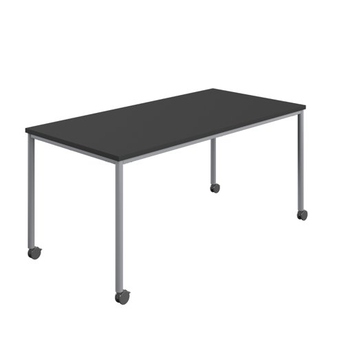 Titan Mobile Rectangular Table (FSC) 1400 X 800 Silver/Black