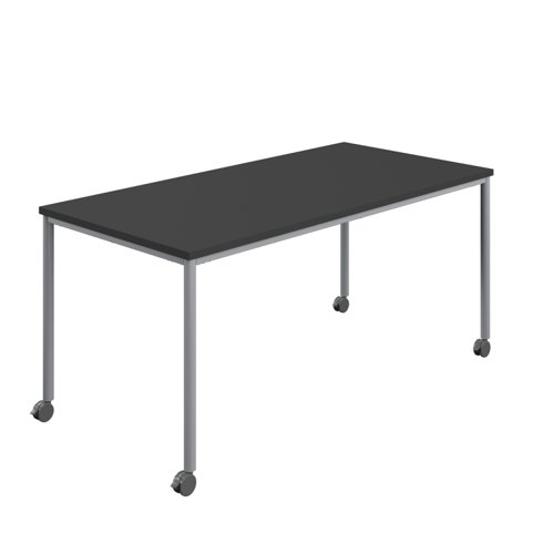 Titan Mobile Rectangular Table (FSC) 1800 X 800 Silver/Black