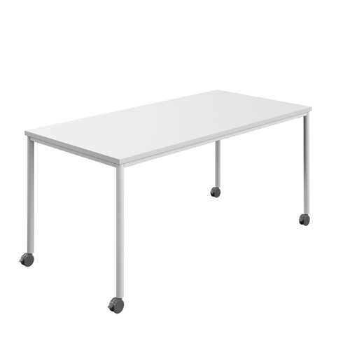 Titan Mobile Rectangular Table (FSC) 1800 X 800 White/White