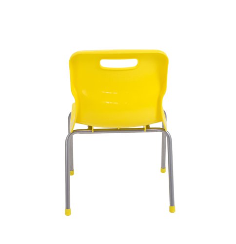 KF72183 | Ideal for classrooms, the Titan chair has a high impact polypropylene shell and an ultra strong tubular steel frame. The chair also features a unique S shaped back and an anti-tilt design for comfort. The Titan 4 Leg Classroom Chair conforms to BS EN1729 parts 1 and 2. This pack contains 1 yellow chair with a seat height of 350mm.
