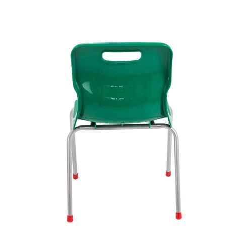 KF72186 | Ideal for classrooms, the Titan chair has a high impact polypropylene shell and an ultra strong tubular steel frame. The chair also features a unique S shaped back and an anti-tilt design for comfort. The Titan 4 Leg Classroom Chair conforms to BS EN1729 parts 1 and 2. This pack contains 1 green chair with a seat height of 380mm.