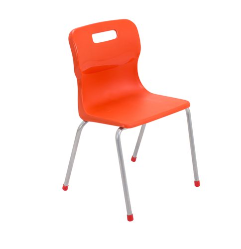 Titan 4 Leg Chair Size 4 - 380mm Seat Height - Orange