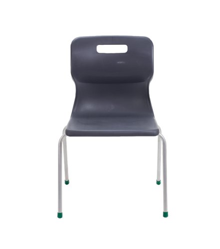 Titan 4 Leg Classroom Chair 497x477x790mm Charcoal KF72192