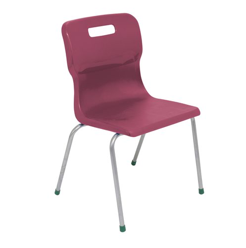 Titan 4 Leg Chair Size 5 - 430mm Seat Height - Burgundy