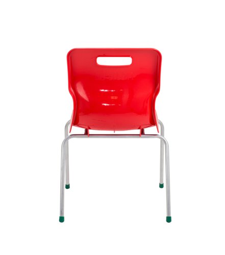 Titan 4 Leg Classroom Chair 497x477x790mm Red KF72189 - Titan - KF72189 - McArdle Computer and Office Supplies
