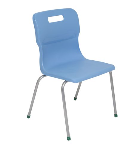 Titan 4 Leg Chair Size 5 - 430mm Seat Height - Sky Blue
