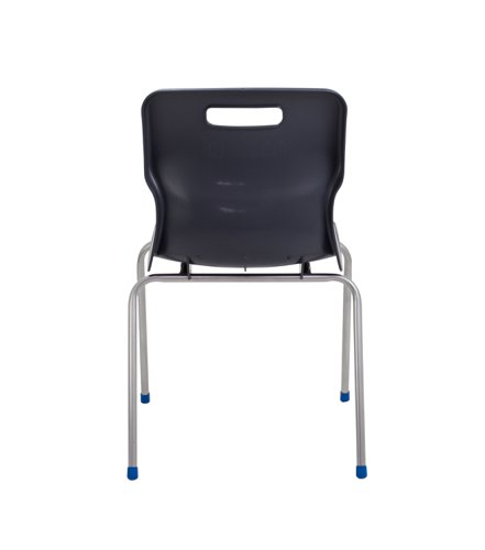 KF72197 | Ideal for classrooms, the Titan chair has a high impact polypropylene shell and an ultra strong tubular steel frame. The chair also features a unique S shaped back and an anti-tilt design for comfort. The Titan 4 Leg Classroom Chair conforms to BS EN1729 parts 1 and 2. This pack contains 1 charcoal chair with a seat height of 460mm.