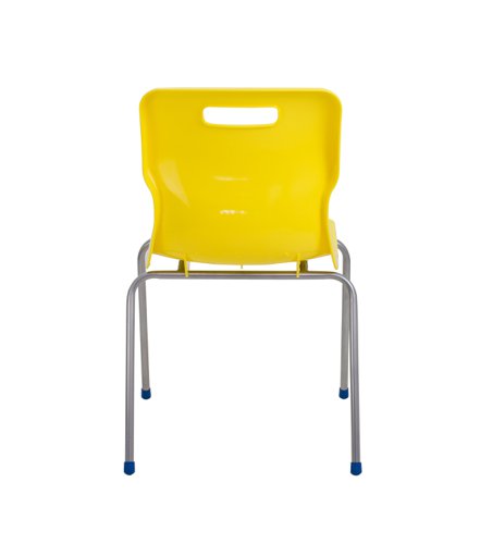 Titan 4 Leg Classroom Chair 497x495x820mm Yellow KF72198 Classroom Seats KF72198