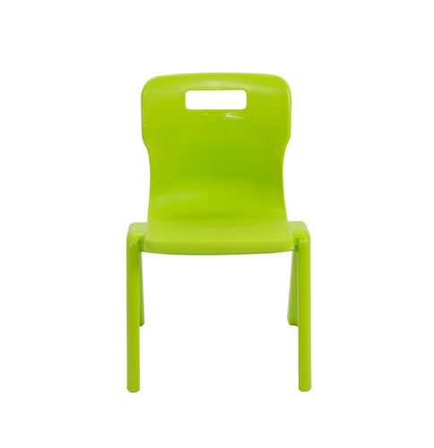 Titan One Piece Classroom Chair Size 2 363x343x563mm Lime KF78512