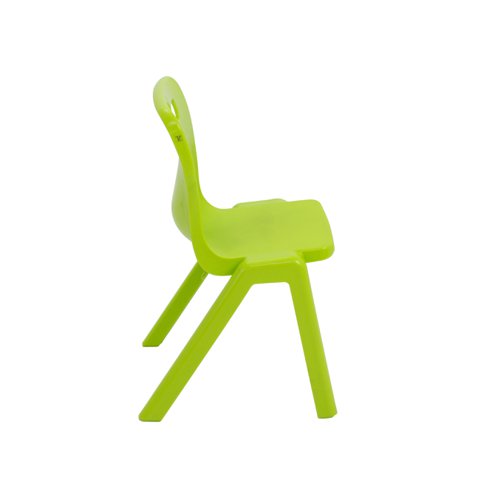 Titan One Piece Classroom Chair Size 2 363x343x563mm Lime KF78512