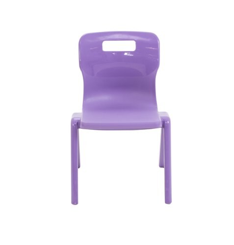 Titan One Piece Classroom Chair Size 2 363x343x563mm Purple KF78510