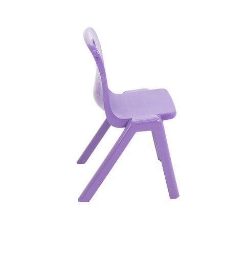 Titan One Piece Classroom Chair Size 2 363x343x563mm Purple KF78510