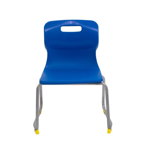 T23-B | The Titan Skid Base Chair is the perfect addition to any classroom or learning environment. With its classroom safe skid base, this chair ensures that students can move around without the risk of tipping over. The lumbar support provides added comfort and support for students during long periods of sitting. The anti-tilt feature prevents falls and accidents, making it a safe choice for any classroom. The chair is also stackable, making it easy to store and transport. Available in a variety of exciting colours, the Titan Skid Base Chair is sure to brighten up any classroom while providing a comfortable and safe seating option for students.