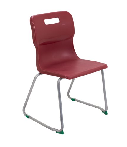 Titan Skid Base Chair Size 5 Burgundy