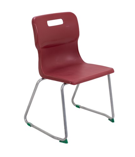 T25-BU Titan Skid Base Chair Size 5 Burgundy
