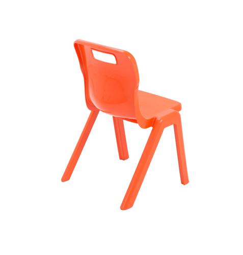 Titan One Piece Classroom Chair Size 2 363x343x563mm Orange KF78511