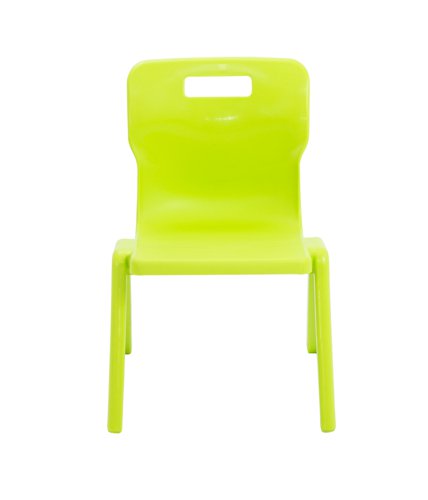 Titan One Piece Classroom Chair 435x384x600mm Lime (Pack of 10) KF78558