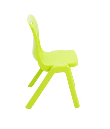 Titan One Piece Classroom Chair 435x384x600mm Lime (Pack of 30) KF78616