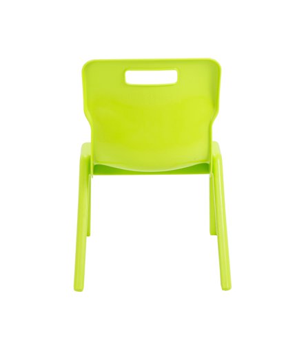 Titan One Piece Classroom Chair 435x384x600mm Lime (Pack of 30) KF78616