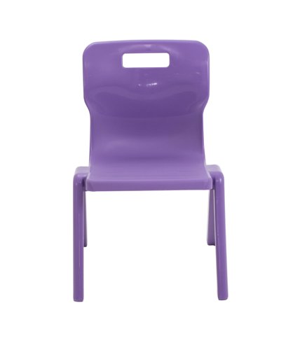 Titan One Piece Classroom Chair 435x384x600mm Purple (Pack of 10) KF78555