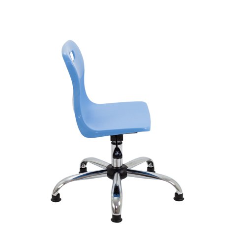 Titan Swivel Junior Chair with Plastic Base and Glides Size 3-4 Sky Blue/Black